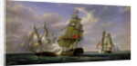 Combat between the French Frigate 'La Canonniere' and the English Vessel 'The Tremendous', 21st April 1806, 1835 by Pierre Julien Gilbert
