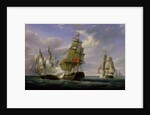 Combat between the French Frigate 'La Canonniere' and the English Vessel 'The Tremendous', 21st April 1806, 1835 by Pierre Julien Gilbert