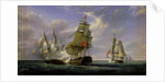 Combat between the French Frigate 'La Canonniere' and the English Vessel 'The Tremendous', 21st April 1806, 1835 by Pierre Julien Gilbert
