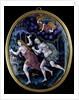 Oval plaque depicting Adam and Eve Expelled from Paradise, Limousin by French School