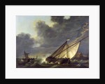 Boats in the Estuary of Holland Diep in a Storm by Aelbert Cuyp