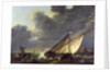 Boats in the Estuary of Holland Diep in a Storm by Aelbert Cuyp