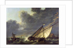 Boats in the Estuary of Holland Diep in a Storm by Aelbert Cuyp