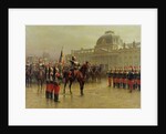 Colonel de La Rochetulon Presenting to the Recruits of the 6th Cavalry the Standard of the Regiment in January 1887, c.1887 by Louis Auguste Georges Loustaunau