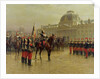 Colonel de La Rochetulon Presenting to the Recruits of the 6th Cavalry the Standard of the Regiment in January 1887, c.1887 by Louis Auguste Georges Loustaunau