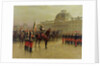 Colonel de La Rochetulon Presenting to the Recruits of the 6th Cavalry the Standard of the Regiment in January 1887, c.1887 by Louis Auguste Georges Loustaunau