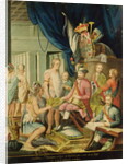 Montezuma Declares his Allegiance to the King of Spain before Cortes by Spanish School