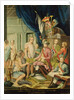 Montezuma Declares his Allegiance to the King of Spain before Cortes by Spanish School
