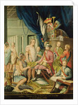 Montezuma Declares his Allegiance to the King of Spain before Cortes by Spanish School
