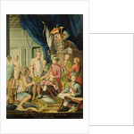 Montezuma Declares his Allegiance to the King of Spain before Cortes by Spanish School