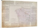 Map of Galicia with the route of the French army and a log, from the campaign in January, 1809 by French School