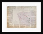 Map of Galicia with the route of the French army and a log, from the campaign in January, 1809 by French School