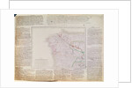 Map of Galicia with the route of the French army and a log, from the campaign in January, 1809 by French School