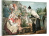 The Flower Market, Paris by John James (after) Chalon