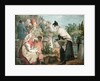 The Flower Market, Paris by John James (after) Chalon