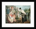 The Flower Market, Paris by John James (after) Chalon