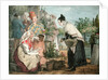 The Flower Market, Paris by John James (after) Chalon