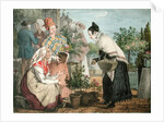 The Flower Market, Paris by John James (after) Chalon