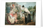 The Flower Market, Paris by John James (after) Chalon