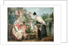 The Flower Market, Paris by John James (after) Chalon