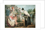 The Flower Market, Paris by John James (after) Chalon