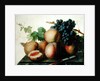 Still Life with Peaches and Grapes on Marble by Jan Frans van Dael