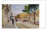 Avenue Montaigne, Paris by Jules Ernest Renoux