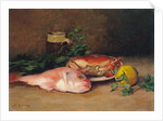Crab and Red Mullet by Jules Ernest Renoux