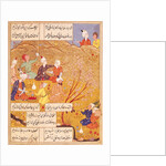 F.103v Open-air Feast, from a book of poems, 1554 by Islamic School