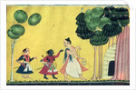 Rama and Lakshmana accompanied by Visvamitra by Indian School