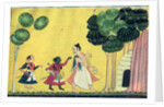 Rama and Lakshmana accompanied by Visvamitra by Indian School