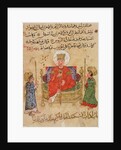 MS Ahmed III 3206 Sultan on his throne by Turkish School