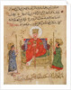 MS Ahmed III 3206 Sultan on his throne by Turkish School