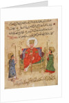 MS Ahmed III 3206 Sultan on his throne by Turkish School