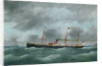 Cargo Steamship Flying the Flag of the Le Havre Peninsular Company by French School