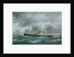 Cargo Steamship Flying the Flag of the Le Havre Peninsular Company by French School