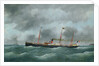 Cargo Steamship Flying the Flag of the Le Havre Peninsular Company by French School
