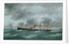 Cargo Steamship Flying the Flag of the Le Havre Peninsular Company by French School