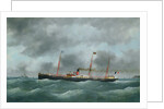 Cargo Steamship Flying the Flag of the Le Havre Peninsular Company by French School