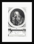 Portrait of Francois Quesnay engraved by Johan Georg Wille by J. Chevallier