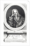 Portrait of Francois Quesnay engraved by Johan Georg Wille by J. Chevallier