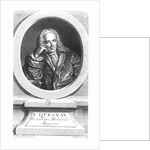 Portrait of Francois Quesnay engraved by Johan Georg Wille by J. Chevallier