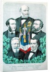 Famous Men of the French Republic: Jules Ferry Jules Grevy Leon Gambetta Victor Hugo and Louis Blanc 1873 by French School