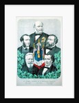 Famous Men of the French Republic: Jules Ferry Jules Grevy Leon Gambetta Victor Hugo and Louis Blanc 1873 by French School