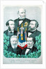 Famous Men of the French Republic: Jules Ferry Jules Grevy Leon Gambetta Victor Hugo and Louis Blanc 1873 by French School