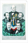 Famous Men of the French Republic: Jules Ferry Jules Grevy Leon Gambetta Victor Hugo and Louis Blanc 1873 by French School