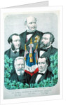 Famous Men of the French Republic: Jules Ferry Jules Grevy Leon Gambetta Victor Hugo and Louis Blanc 1873 by French School