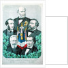 Famous Men of the French Republic: Jules Ferry Jules Grevy Leon Gambetta Victor Hugo and Louis Blanc 1873 by French School