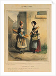 The Baker's Art, plate number 27 from the 'Les Femmes de Paris' series, 1841-42 by Alfred Andre Geniole