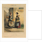 The Baker's Art, plate number 27 from the 'Les Femmes de Paris' series, 1841-42 by Alfred Andre Geniole